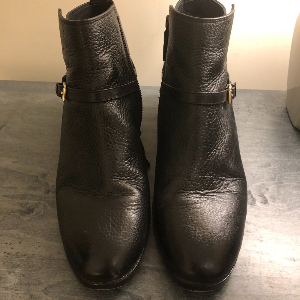Black Size 9 Cole Haan Leather Ankle Boot/Bootie